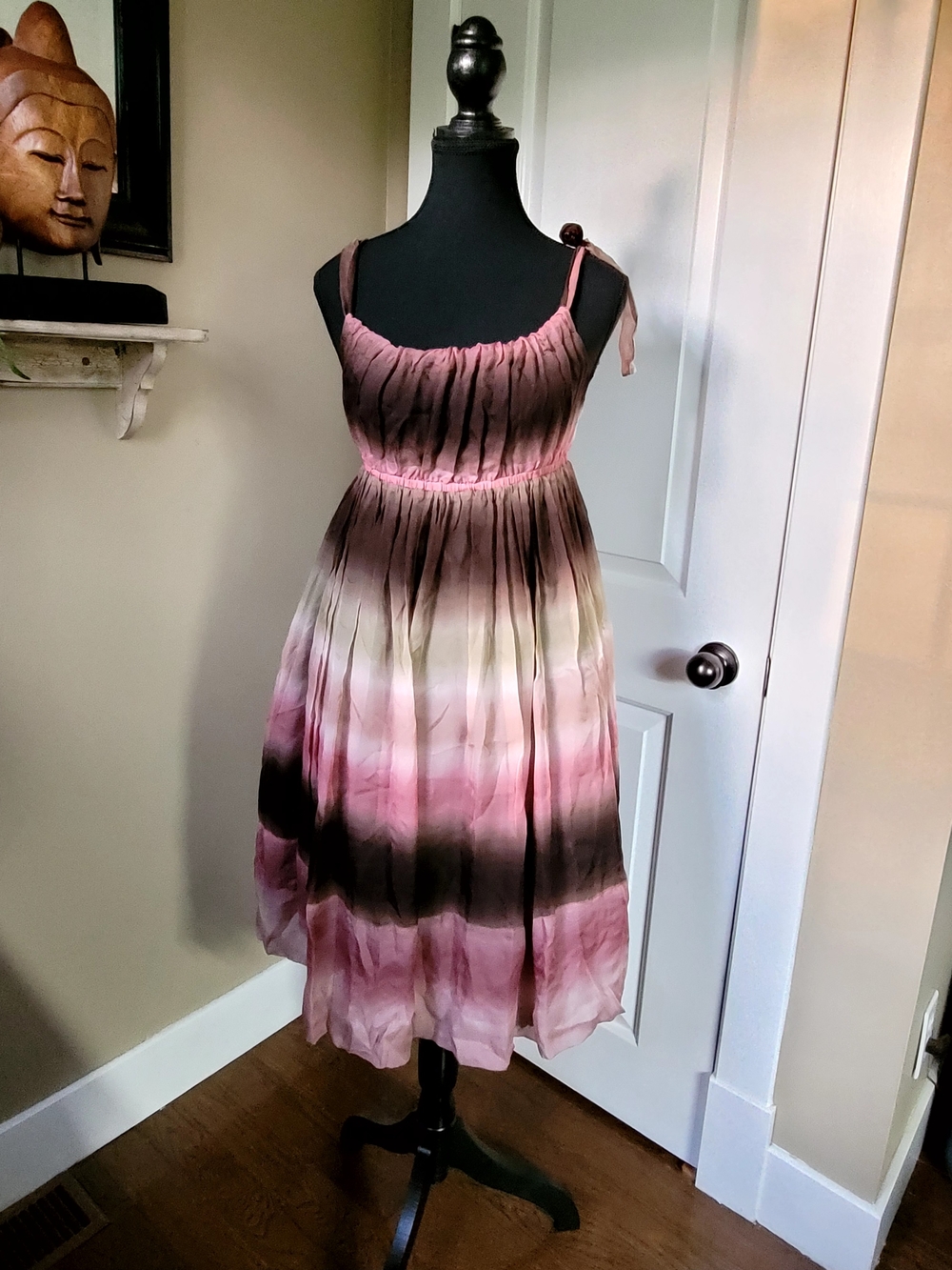 United Colors of Benetton 100% Silk Ombre Midi Sundress